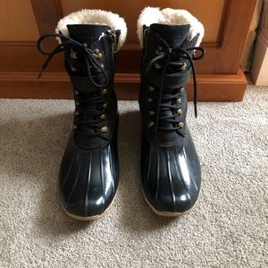 Sperry J.Crew Shearwater buckle boots black